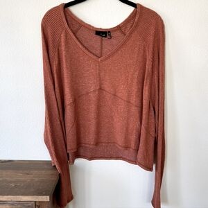 Urban Outfitters Rust V-Neck Top